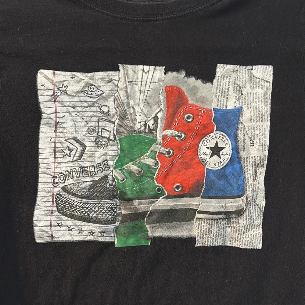 Converse Black Graphic Kids T-Shirt